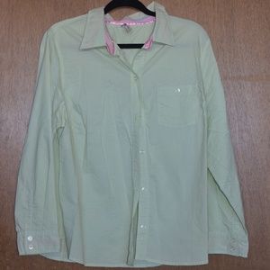 Old Navy Green Button Up Checkered Top, Size 2x